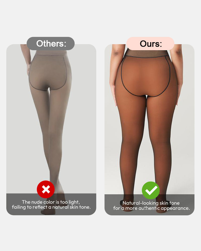 Warm Fleece Tights Slim Fit Tummy Control For Every Skin Tone